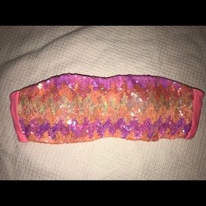 Victoria’s Secret Bikini Sequin Bandeau Pink